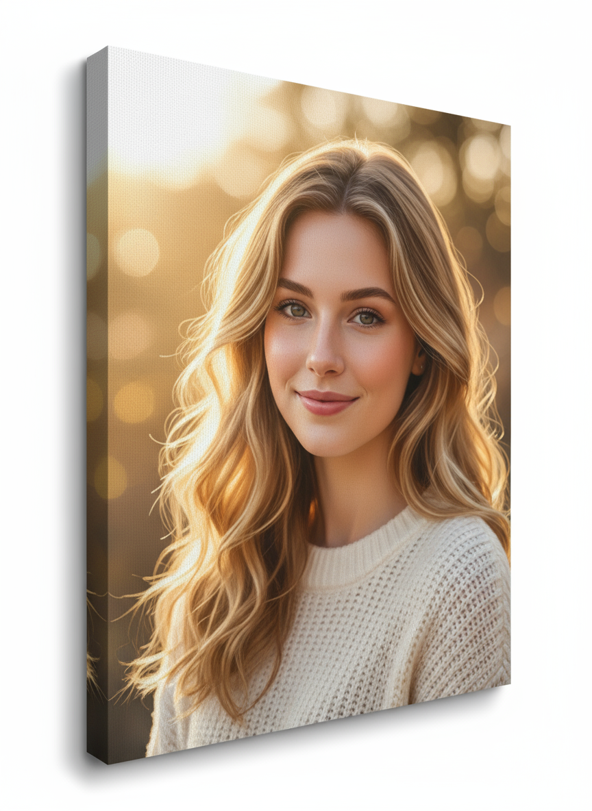 Vertical Personalized Canvas Painting – Custom Memory Art, USA Made