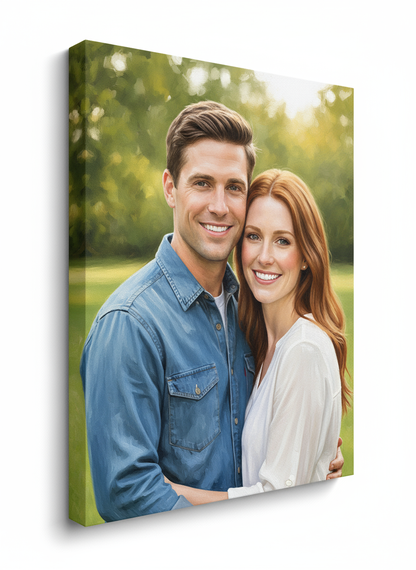 Vertical Personalized Canvas Painting – Custom Memory Art, USA Made